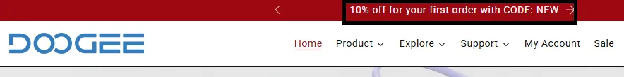 Doogee 10% OFF Coupon Code.webp