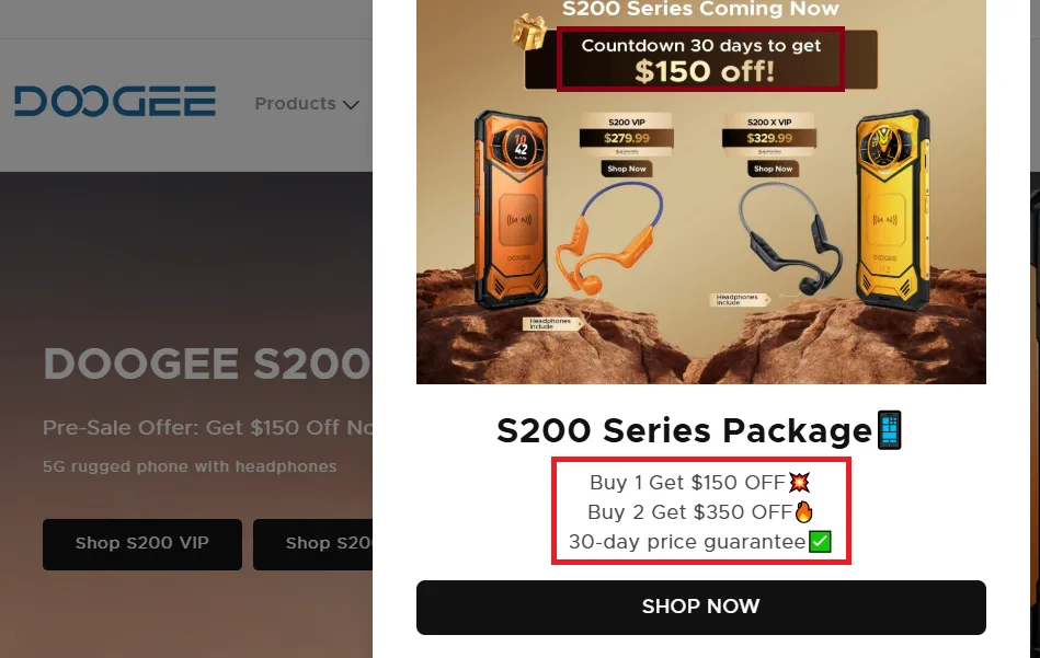 Doogee $150 OFF OFFER.webp